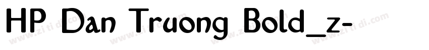 HP Dan Truong Bold_z字体转换
